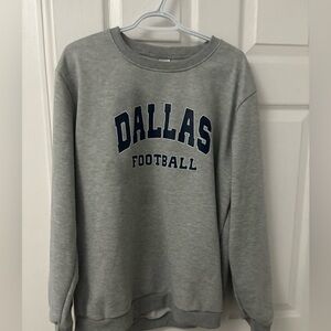 Dallas Football Grey Crewneck Sweatshirt